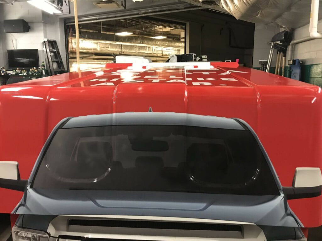 Custom printed car / zamboni wrap Toyota Tundra