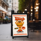 Coroplast A Frame Signs -corrugated plastic outside restaurant