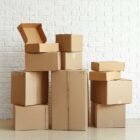 Custom shipping boxes with branded logo printing for e-commerce and retail packaging