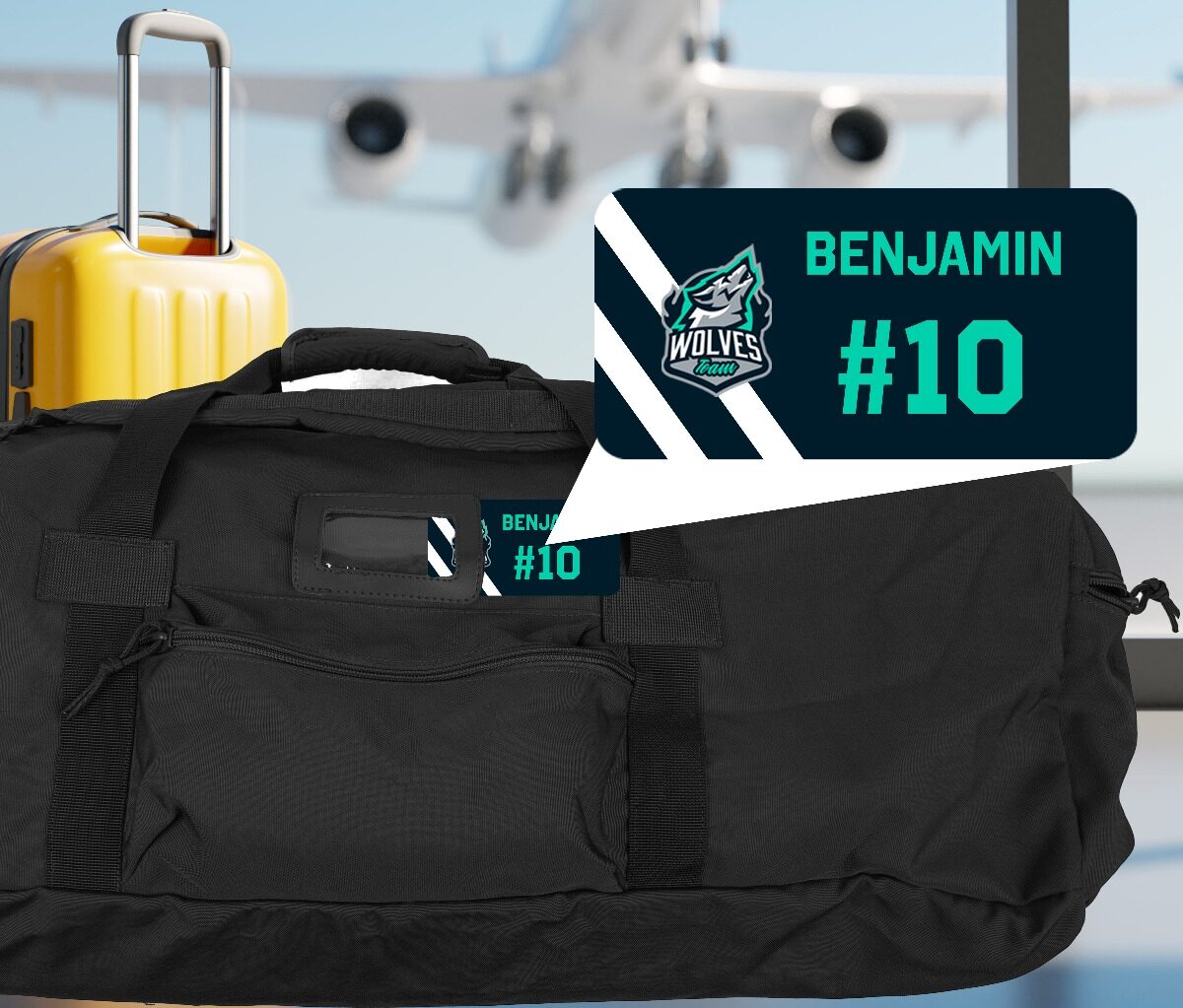 Customized Sports Bag Tags player team and name