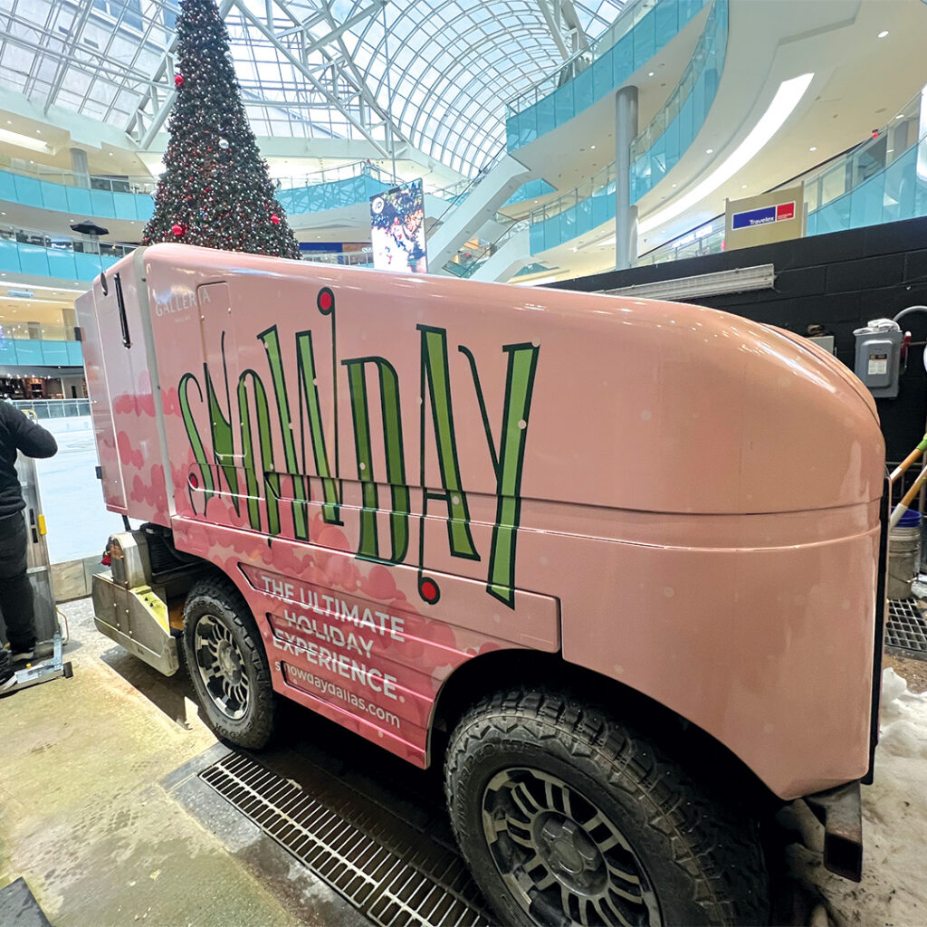 2024 Galleria Dallas Pink Holiday Vehicle Wrap