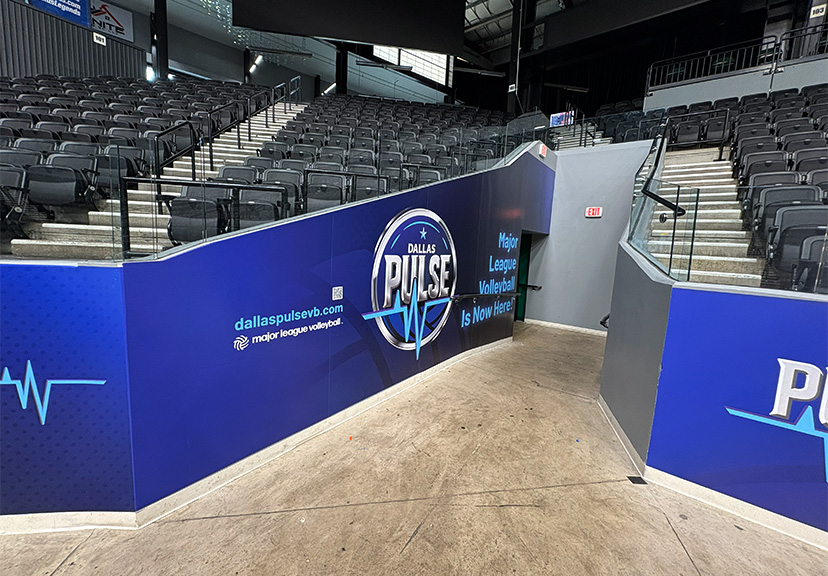 Dallas Pulse Vinyl Graphic at Comerica Center