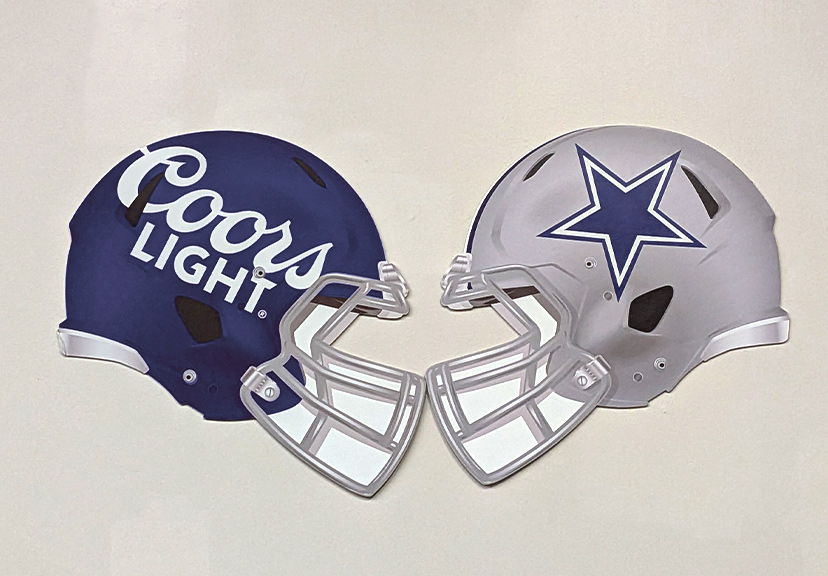 Cowboys Football Foamboard Helmets