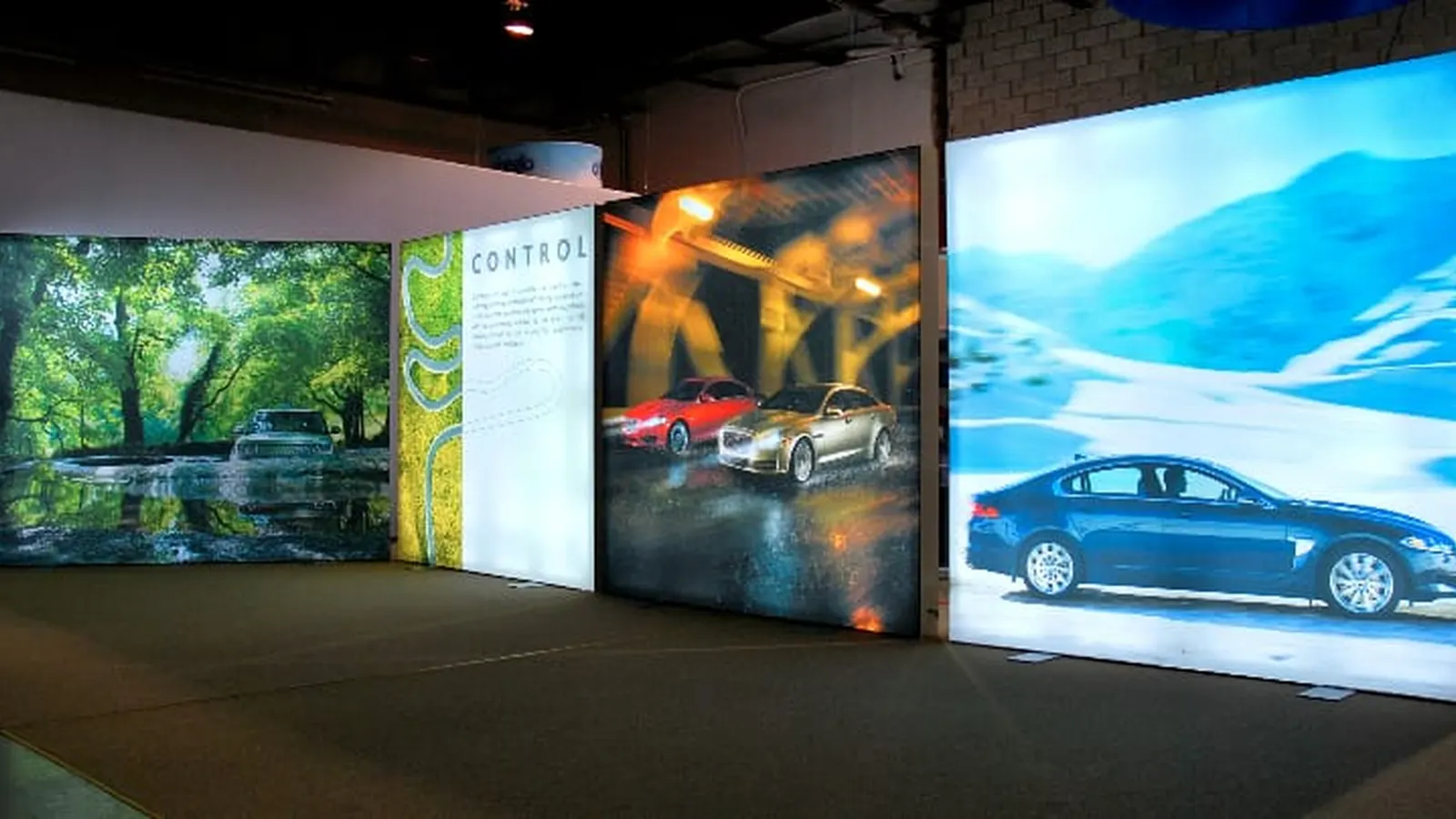 Backlit SEG fabric display with vibrant dye sublimation print produced in Dallas