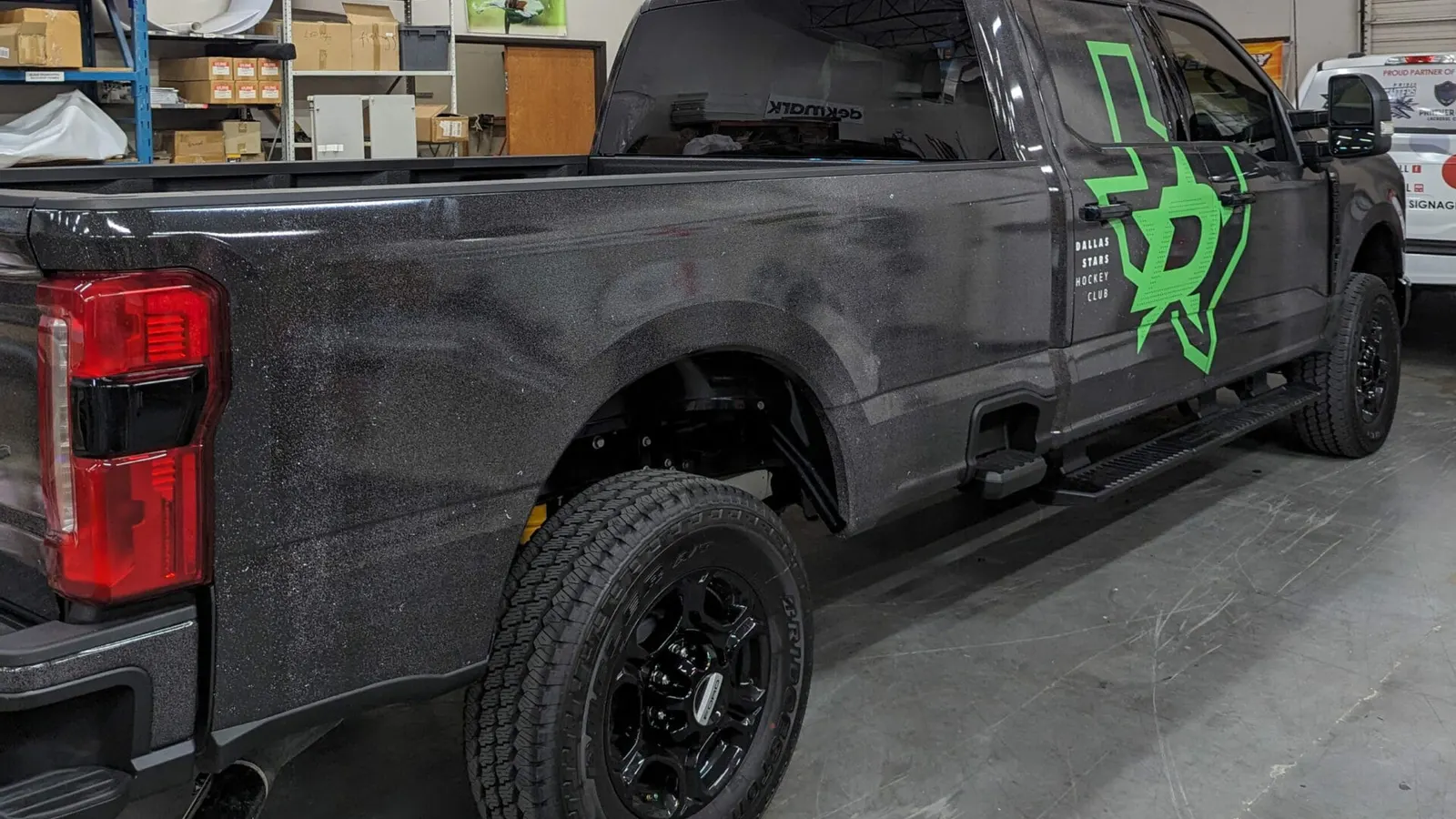 Dallas Stars Hockey Club pickup truck wrap in Dallas