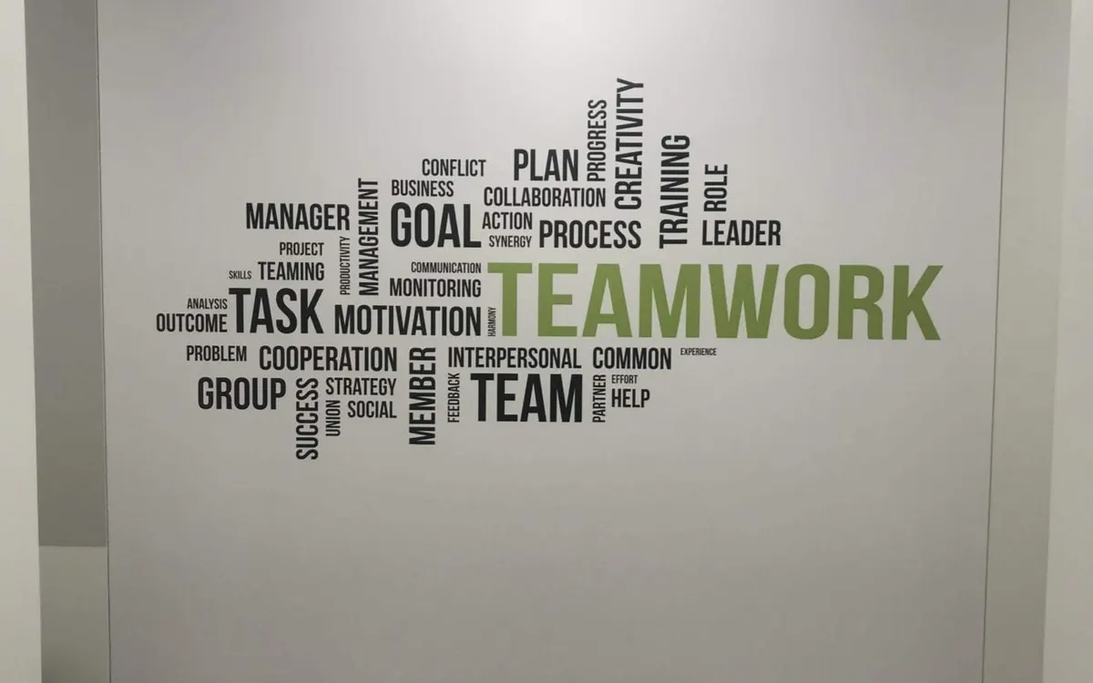 Motivational quote wall mural printed and installed in Dallas