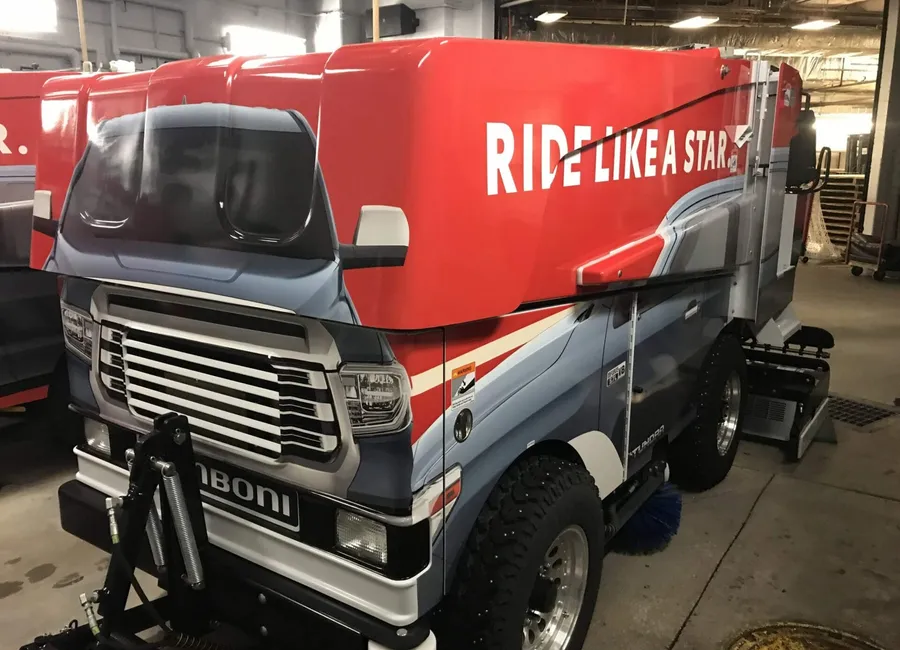 Ride Like a Star Dallas Stars Zamboni wrap by Positive Marketing USA